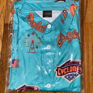 NEW 2023 BROOKLYN CYCLONES SGA CONEY ISLAND FRANKS HAWAIIAN NATHANS XL JERSEY